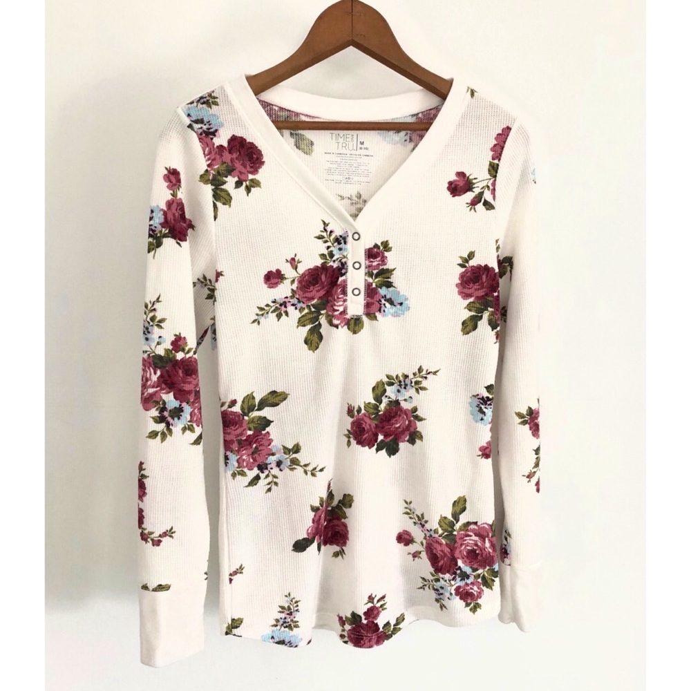 Floral Henley long sleeve